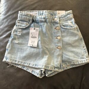 New with tags XS ZARA Z1975 WRAP DENIM SKORT